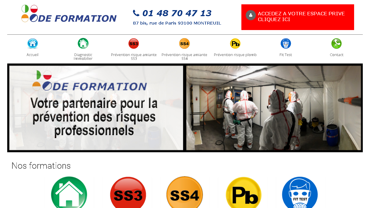 Capture d'écran de http://www.odeformation.com/